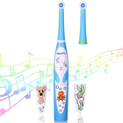 Детская электрическая зубная щётка BabySmile Kids (2 сменные насадки для детей, 8800 оборотов в мин., музыкальный таймер на 4 мелодии, эргономичная ручка)